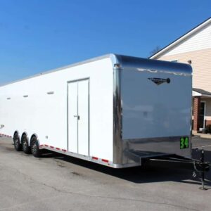 Enclosed Car Trailer Full Bathroom 34′ Platinum Fully LOADED! #0084