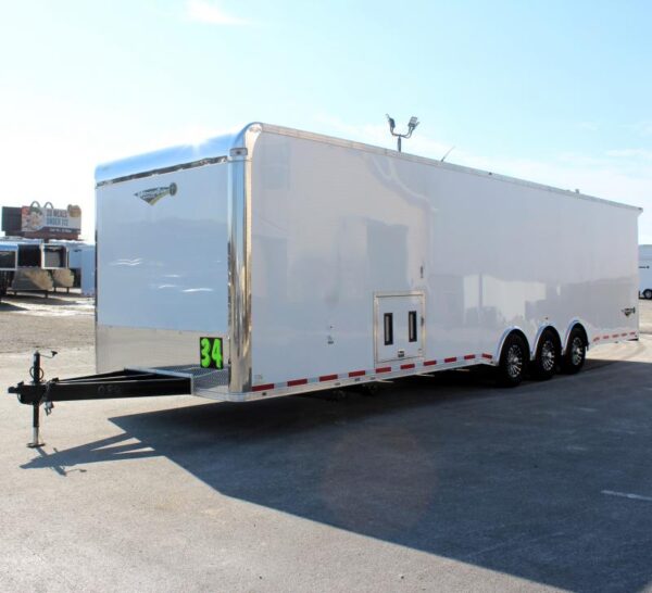 Enclosed Car Trailer Full Bathroom 34′ Platinum Fully LOADED! #0084 - Image 6