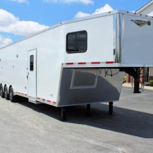 Enclosed Race Car Trailer With Mini Living Quarters 2024 40′ Millennium Gooseneck #0085