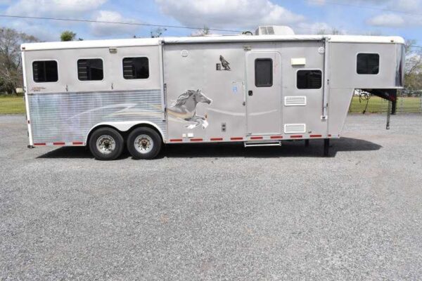 2007 American Spirit 8308LQ 3 Horse Trailer with 8′ Short Wall - Image 2