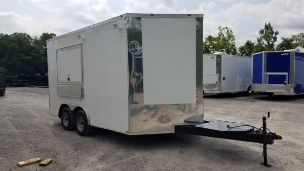 8.5' x 14' White Concession Food Trailer - Image 5