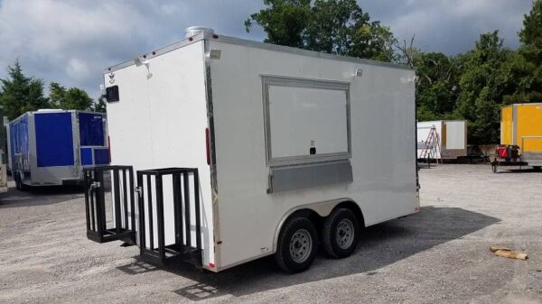 8.5' x 14' White Concession Food Trailer - Image 23