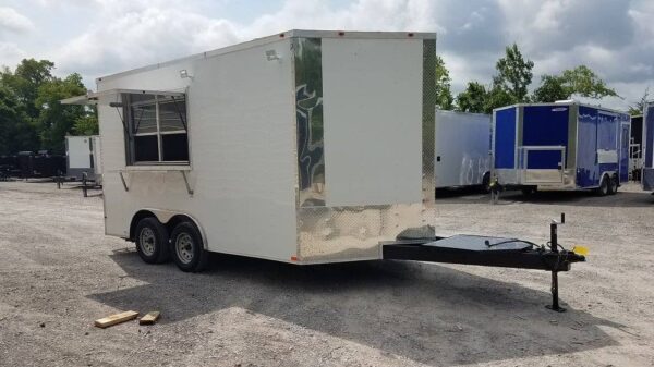 8.5' x 14' White Concession Food Trailer - Image 19