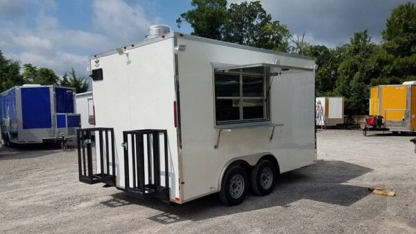 8.5' x 14' White Concession Food Trailer - Image 11