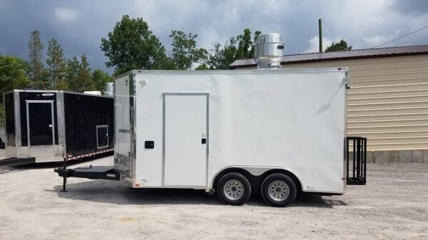 8.5' x 14' White Concession Food Trailer - Image 17