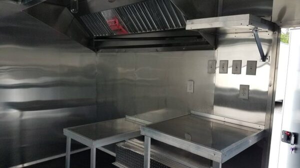 8.5' x 14' White Concession Food Trailer - Image 13
