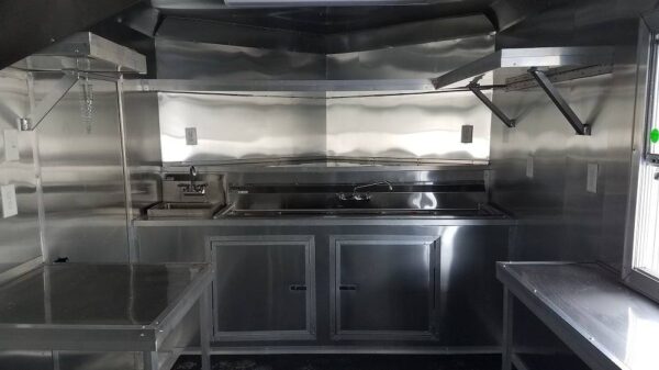 8.5' x 14' White Concession Food Trailer - Image 24
