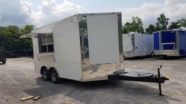 8.5' x 14' White Concession Food Trailer - Image 9