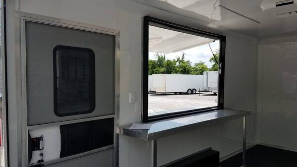 8.5' x 16' Cobalt Blue Concession Food Trailer - Image 19