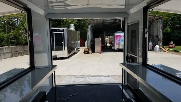 8.5' x 16' Cobalt Blue Concession Food Trailer - Image 18