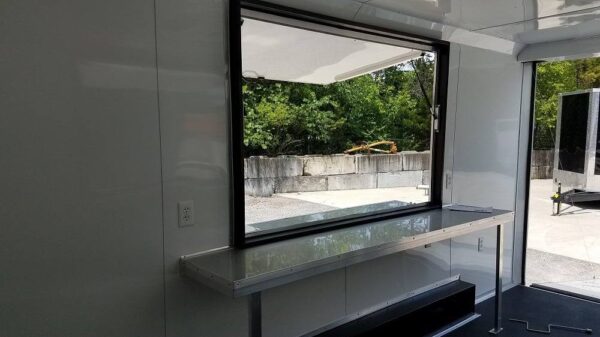 8.5' x 16' Cobalt Blue Concession Food Trailer - Image 4