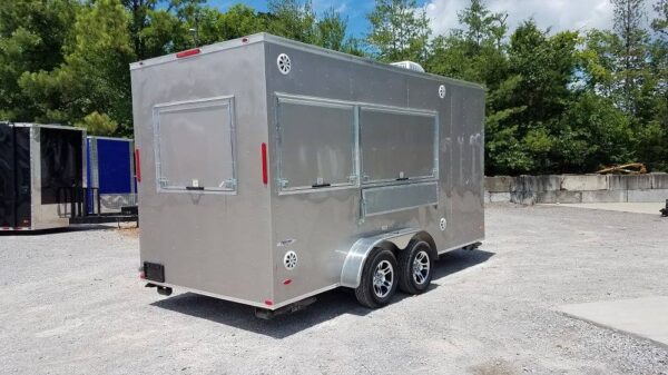 7' x 16' Arizona Beige Enclosed Custom Concession Trailer - Image 2