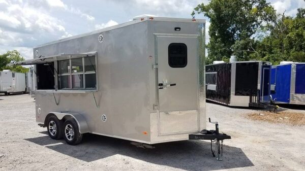7' x 16' Arizona Beige Enclosed Custom Concession Trailer - Image 23