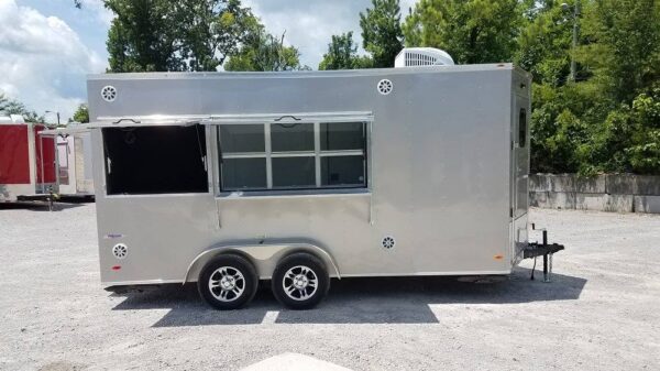 7' x 16' Arizona Beige Enclosed Custom Concession Trailer - Image 20