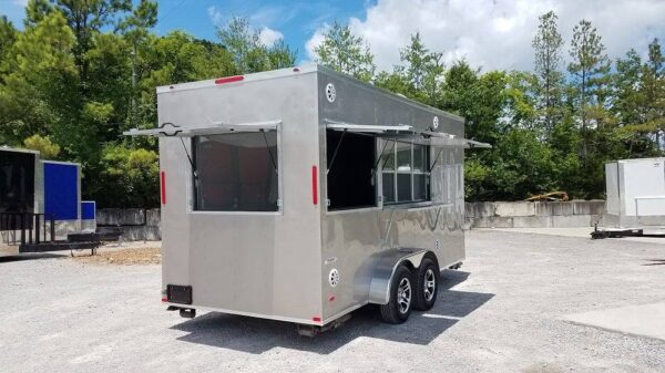 7' x 16' Arizona Beige Enclosed Custom Concession Trailer - Image 11