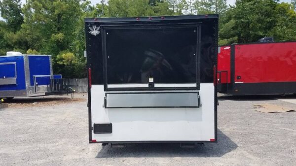 8.5' x 16' Black & White Food Concession Event Trailer - Image 19