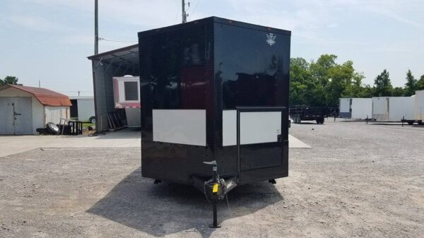 8.5' x 16' Black & White Food Concession Event Trailer - Image 16