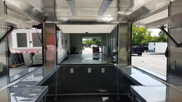 8.5' x 16' Black & White Food Concession Event Trailer - Image 26