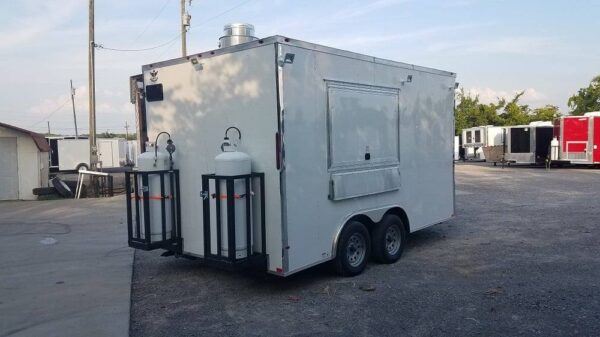 8.5' x 14' White Concession Food Trailer With Appliances - Image 9