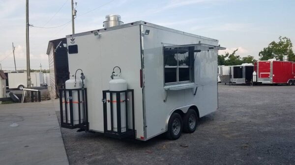 8.5' x 14' White Concession Food Trailer With Appliances - Image 20
