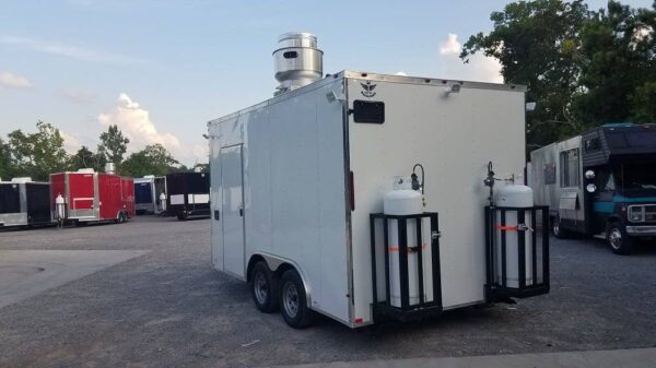 8.5' x 14' White Concession Food Trailer With Appliances - Image 3