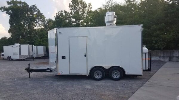 8.5' x 14' White Concession Food Trailer With Appliances - Image 15