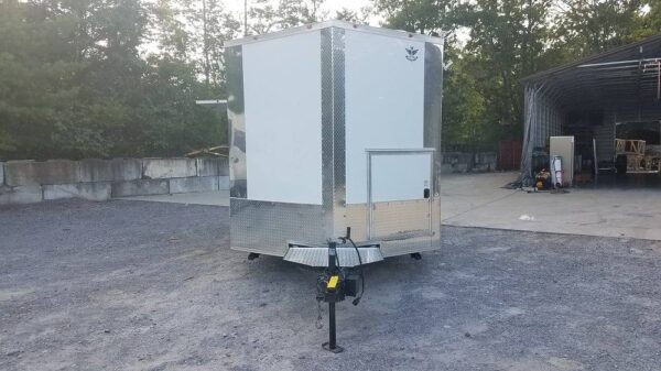 8.5' x 14' White Concession Food Trailer With Appliances - Image 4