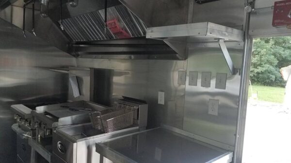 8.5' x 14' White Concession Food Trailer With Appliances - Image 21