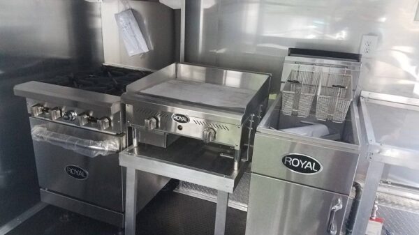 8.5' x 14' White Concession Food Trailer With Appliances - Image 8