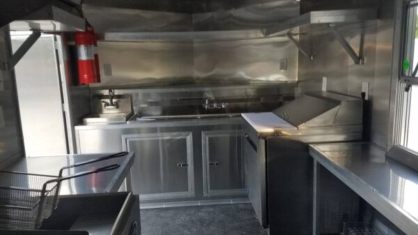 8.5' x 14' White Concession Food Trailer With Appliances - Image 24