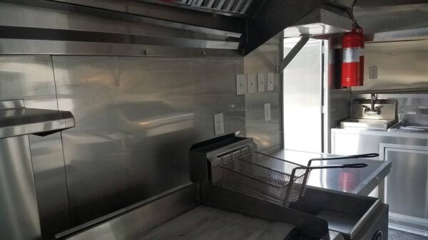 8.5' x 14' White Concession Food Trailer With Appliances - Image 19