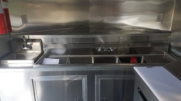 8.5' x 14' White Concession Food Trailer With Appliances - Image 26