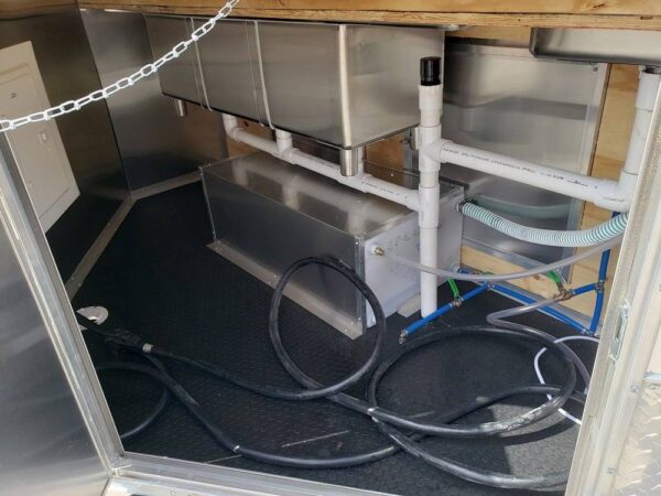 8.5' x 16' Black Custom Concession Food Trailer With Appliances - Image 9