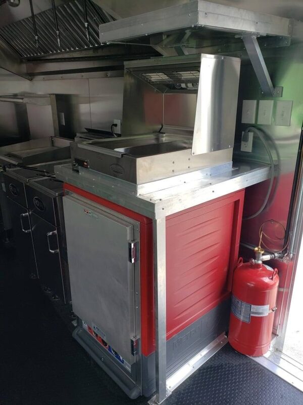 8.5' x 16' Black Custom Concession Food Trailer With Appliances - Image 11