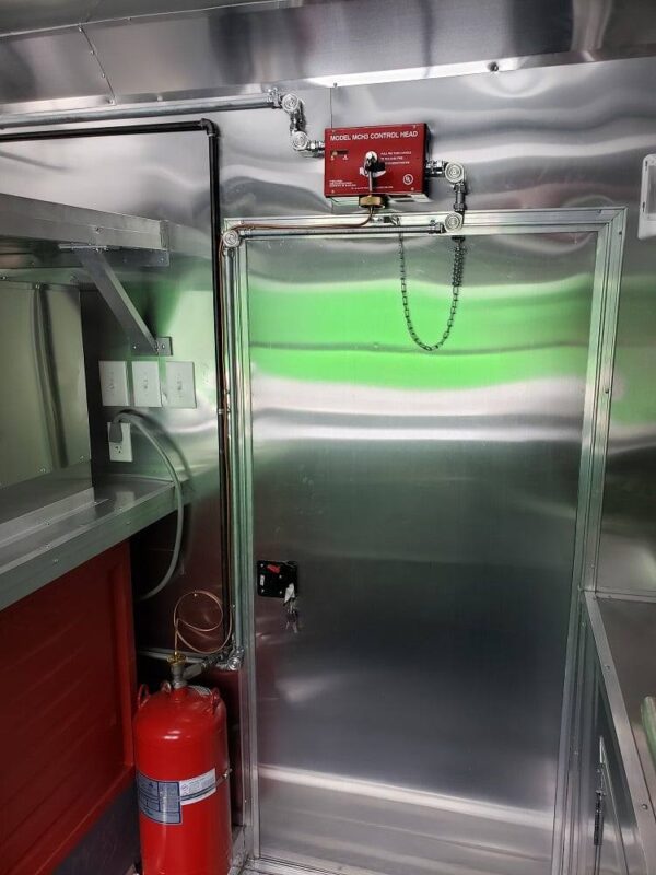 8.5' x 16' Black Custom Concession Food Trailer With Appliances - Image 5