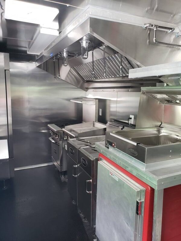 8.5' x 16' Black Custom Concession Food Trailer With Appliances - Image 8