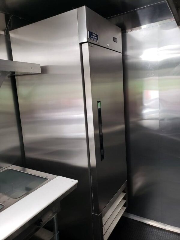 8.5' x 16' Black Custom Concession Food Trailer With Appliances - Image 14