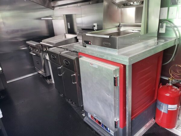 8.5' x 16' Black Custom Concession Food Trailer With Appliances - Image 2