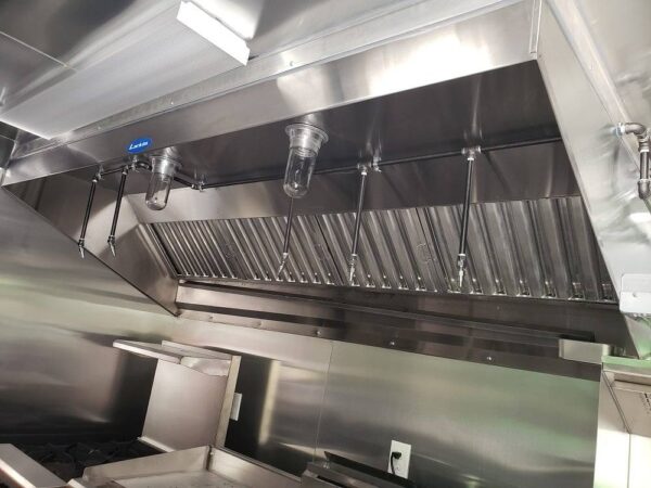8.5' x 16' Black Custom Concession Food Trailer With Appliances - Image 7