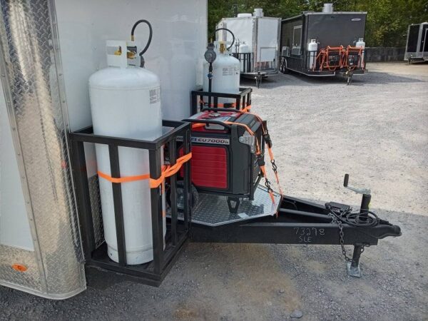 8.5' x 14' White Flat Nose Concession Trailer - Image 13
