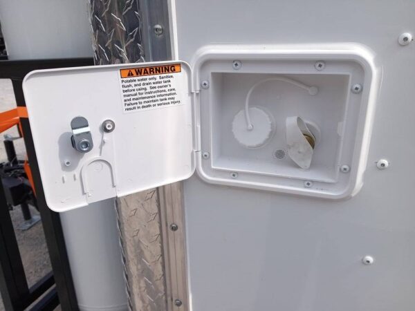 8.5' x 14' White Flat Nose Concession Trailer - Image 16