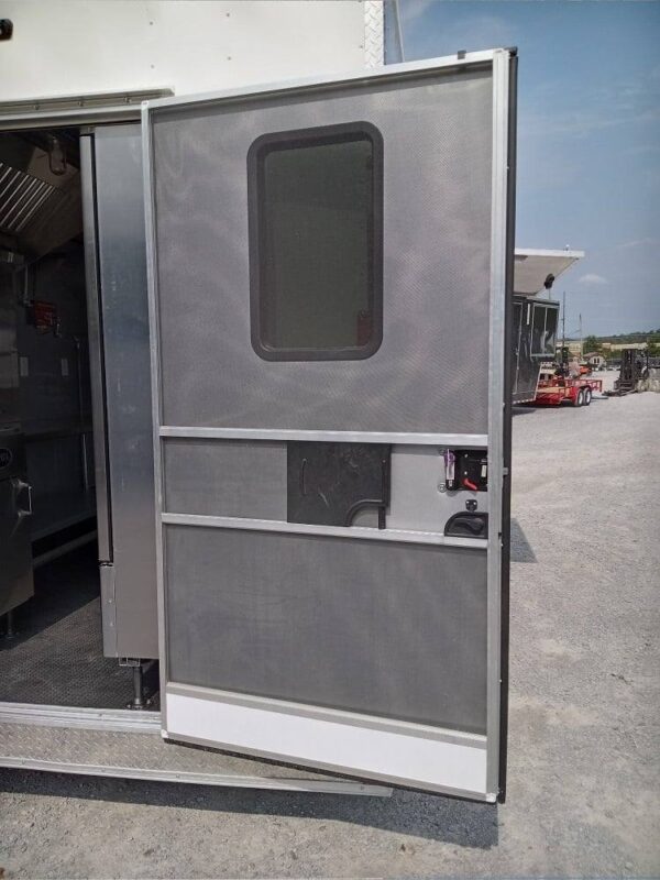 8.5' x 14' White Flat Nose Concession Trailer - Image 17