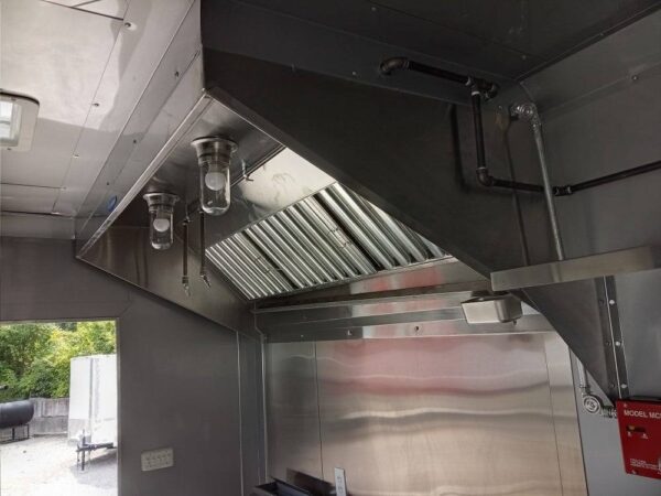 8.5' x 14' White Flat Nose Concession Trailer - Image 22