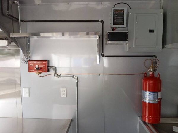8.5' x 14' White Flat Nose Concession Trailer - Image 24
