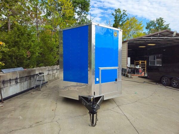 8.5' X 12' Cobalt Blue Food Event Catering Concession Trailer - Image 2