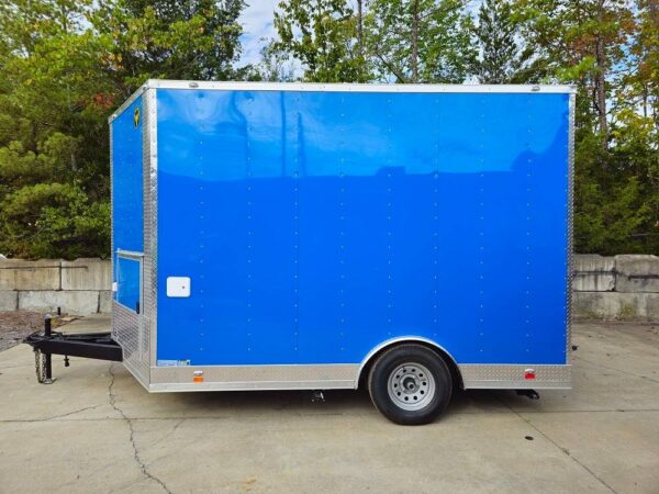 8.5' X 12' Cobalt Blue Food Event Catering Concession Trailer - Image 4