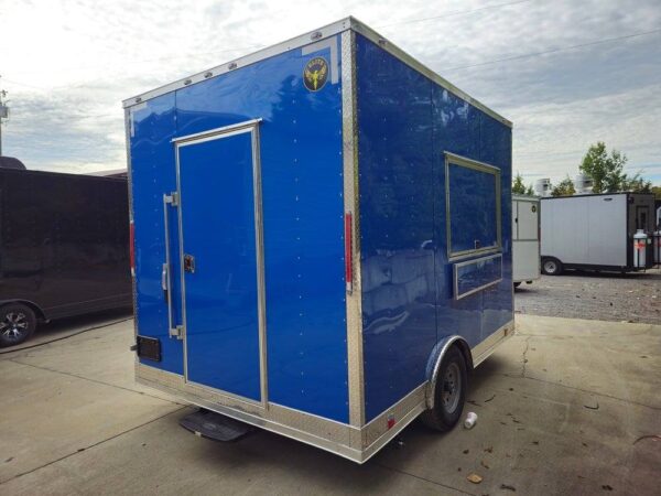 8.5' X 12' Cobalt Blue Food Event Catering Concession Trailer - Image 7