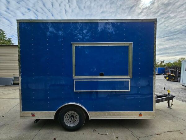 8.5' X 12' Cobalt Blue Food Event Catering Concession Trailer - Image 8