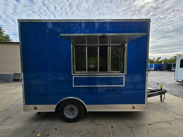 8.5' X 12' Cobalt Blue Food Event Catering Concession Trailer - Image 11