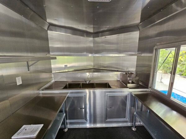 8.5' X 12' Cobalt Blue Food Event Catering Concession Trailer - Image 15